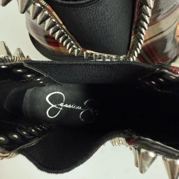 Jessica Simpson Spiked Plaid Boots - Picture 5 of 5
